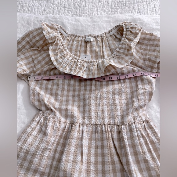 NWT J. Crew Seersucker Ruffleneck Mini Dress - Picture 3 of 8